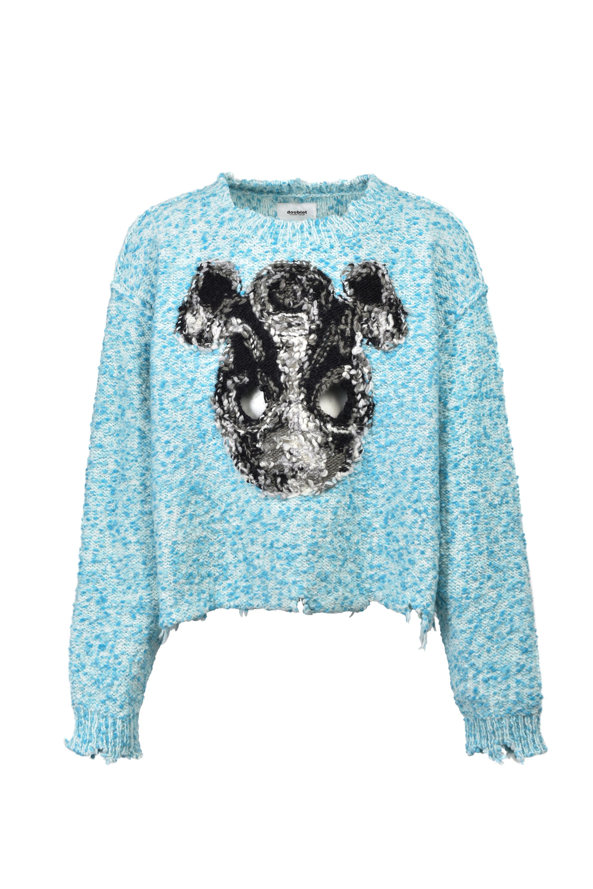 ACTING GAS MASK KNIT PULLOVER / BLU