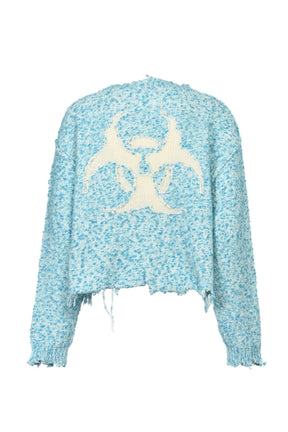 ACTING GAS MASK KNIT PULLOVER / BLU