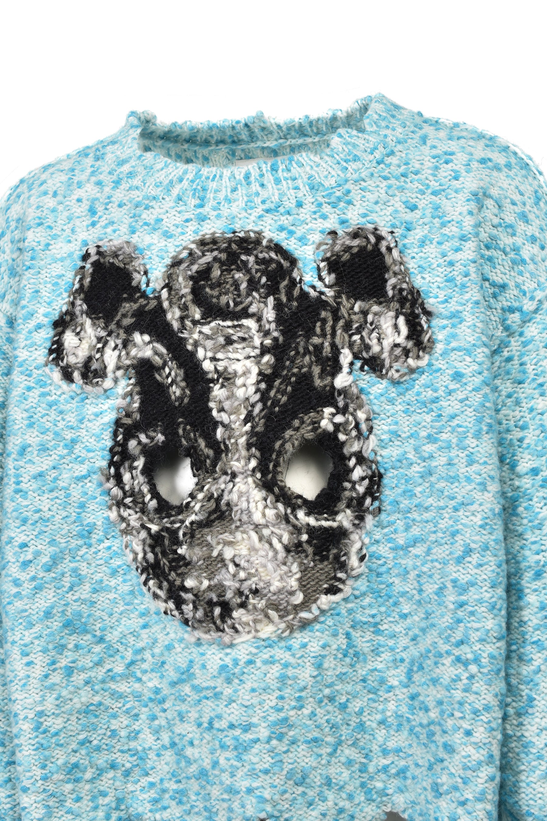 ACTING GAS MASK KNIT PULLOVER / BLU