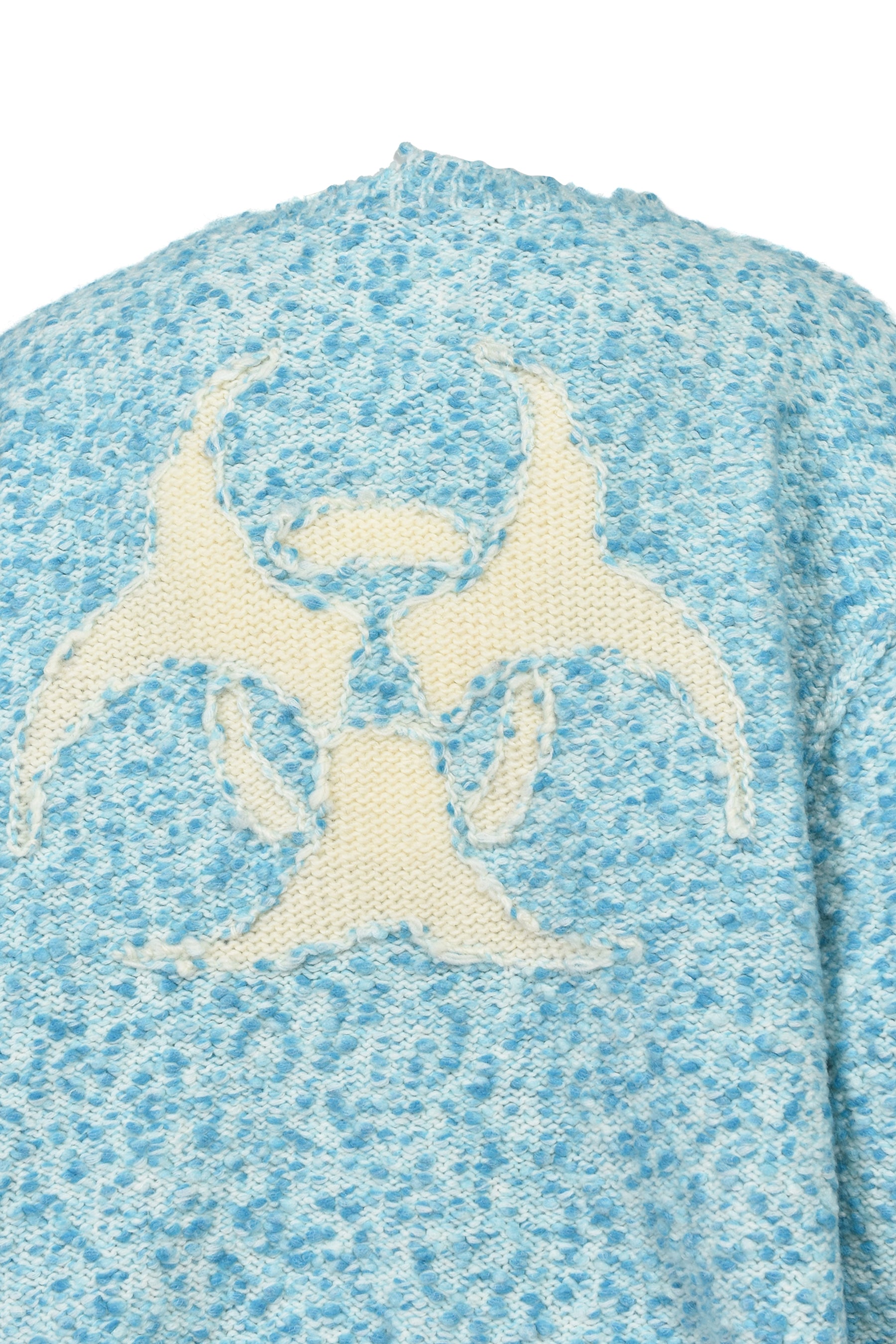 ACTING GAS MASK KNIT PULLOVER / BLU