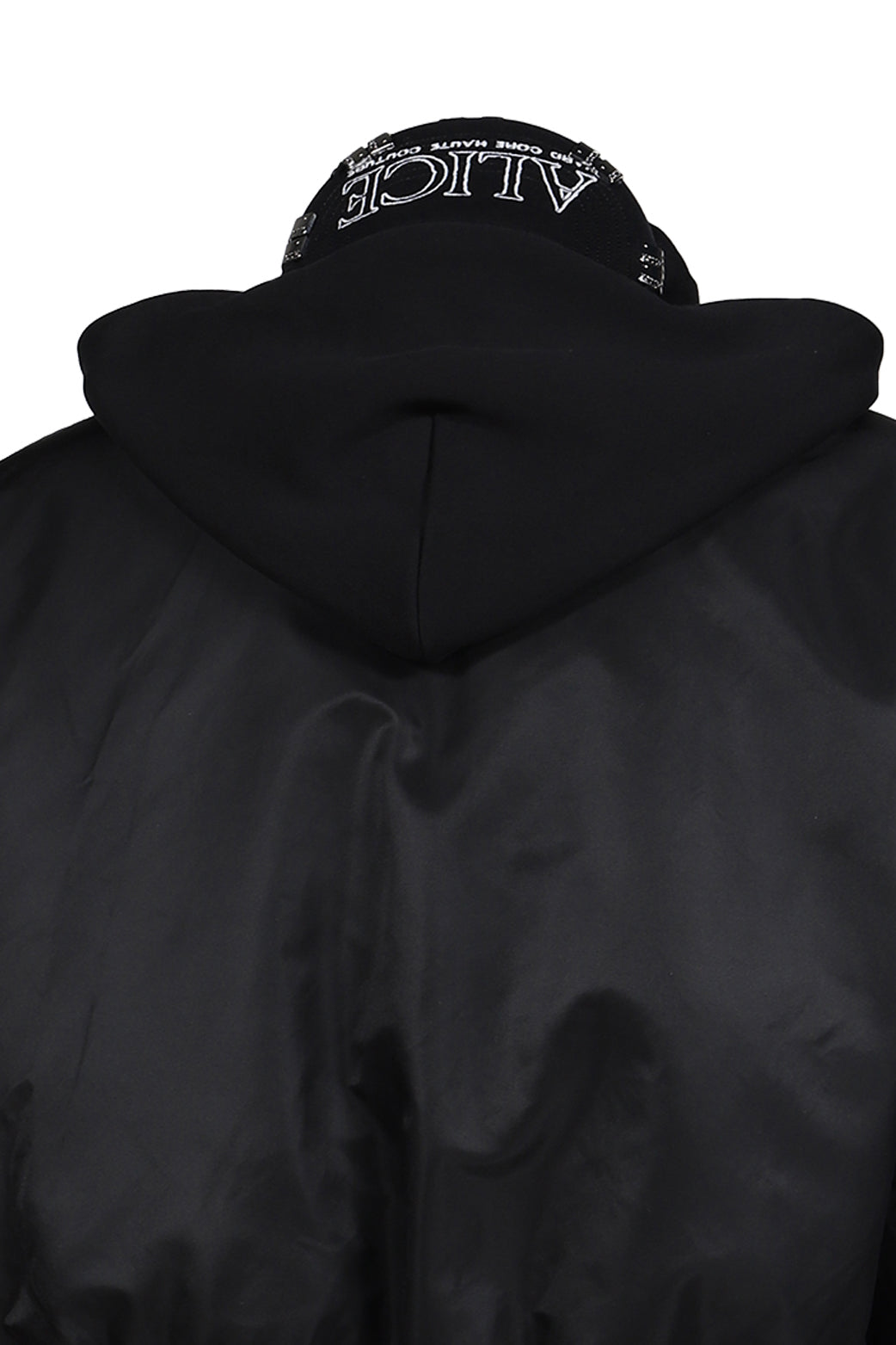 HOODED MA-1 BOMBER JACKET / BLK