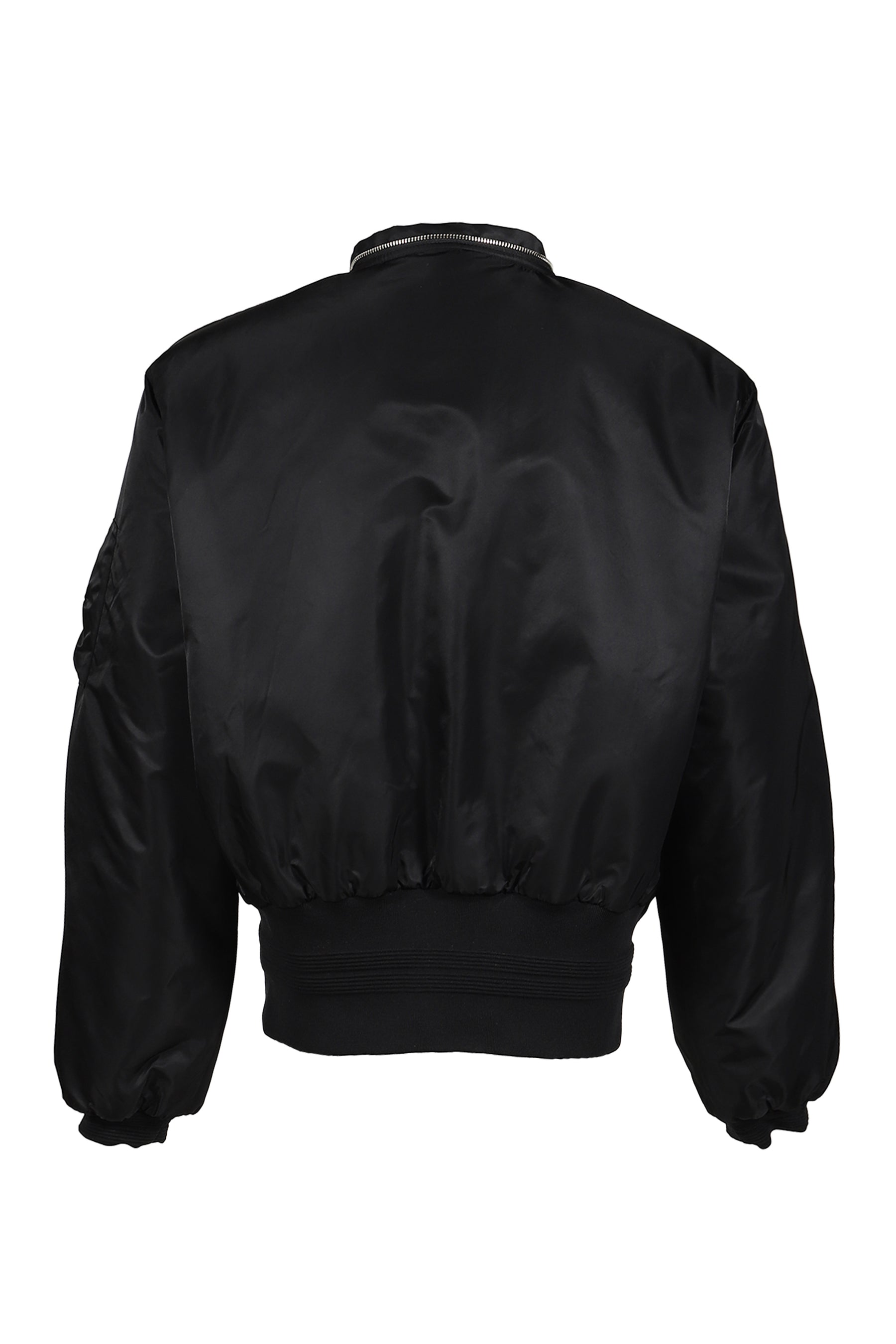 HOODED MA-1 BOMBER JACKET / BLK