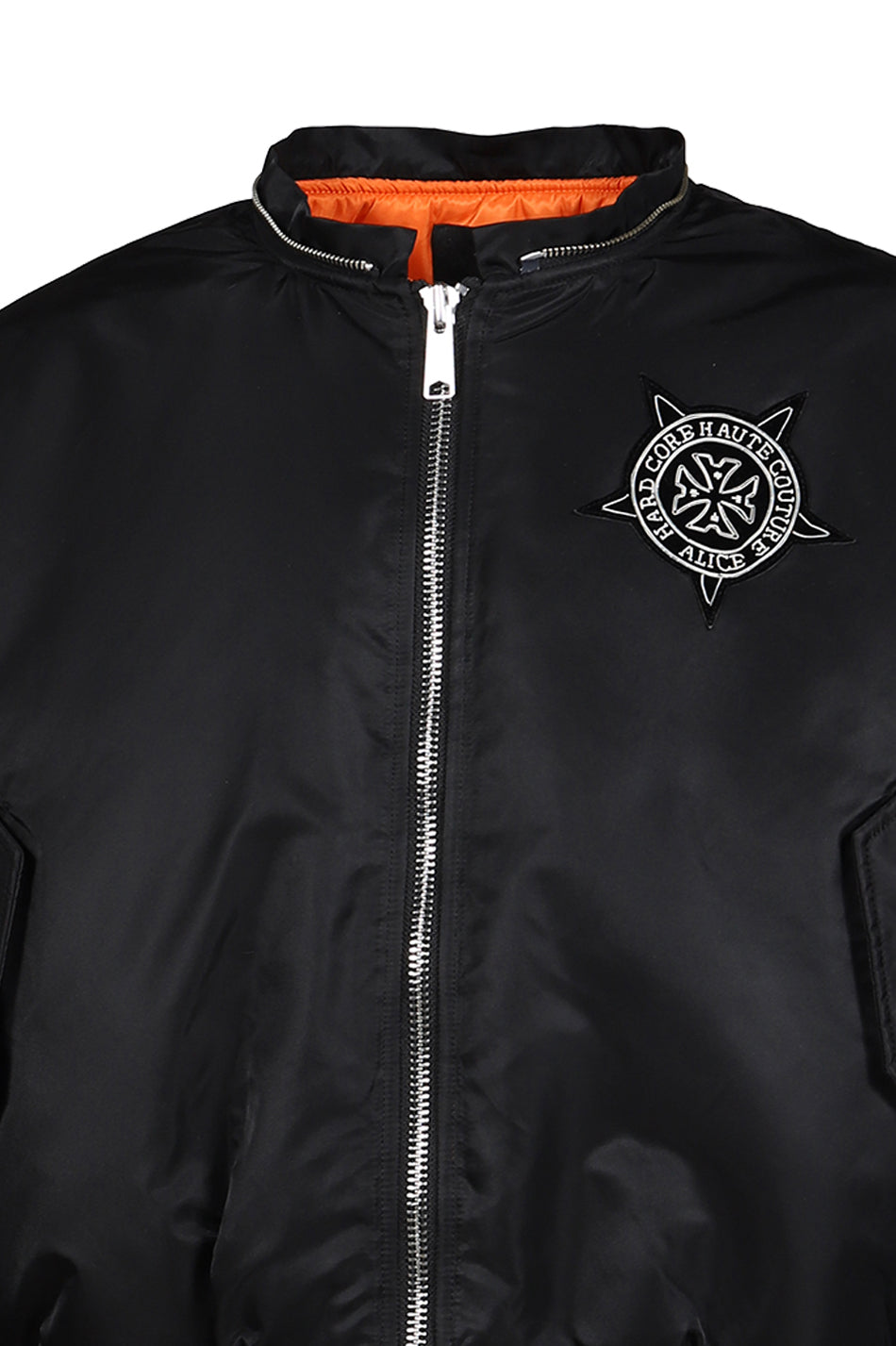 HOODED MA-1 BOMBER JACKET / BLK