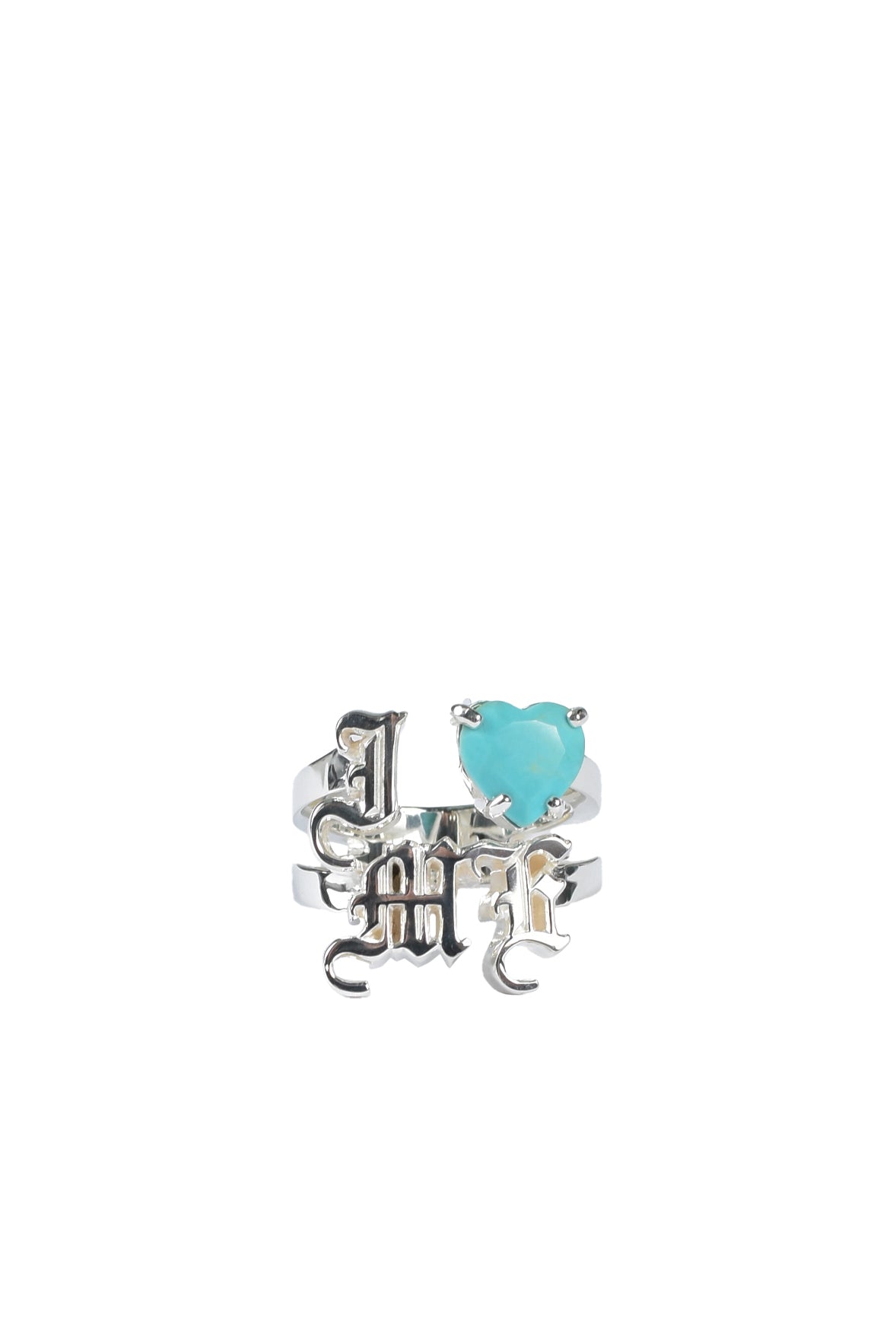 "I LOVE ME" RING (SV925) / TURQUOISE