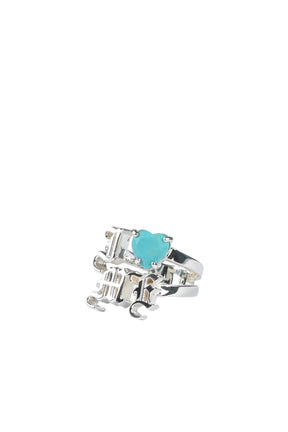 "I LOVE ME" RING (SV925) / TURQUOISE