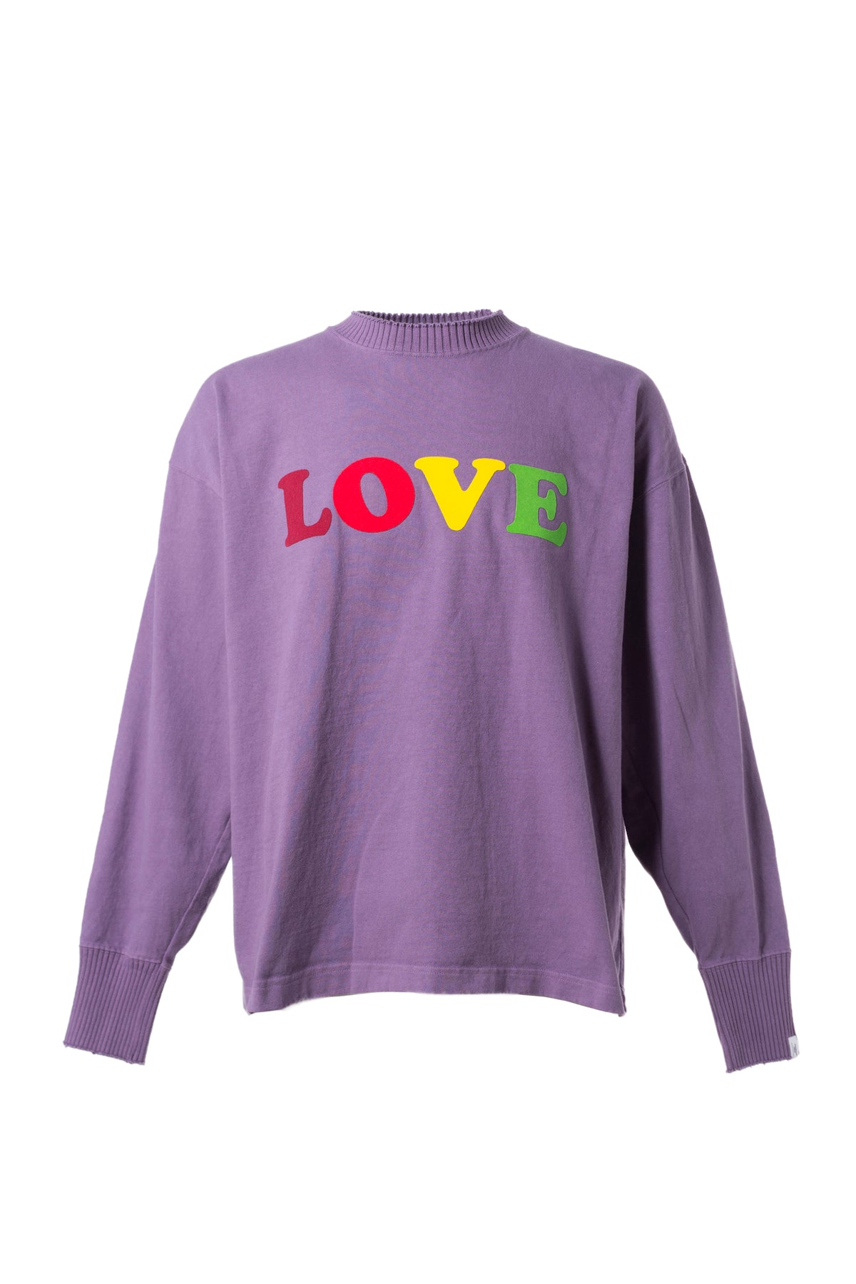 Perfect ribs BASIC LONG SLEEVE T-SHIRTS "LOVE" / PUR