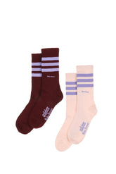 WB 3S CREW SOCK / MARRON / WONDER QUARTZ