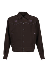 PIPING COWBOY JACKET - POLY DOUBLE CLOTH / BRW