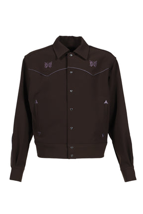 PIPING COWBOY JACKET - POLY DOUBLE CLOTH / BRW