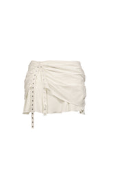 MISTY SHEER MINI SKIRT / WHT
