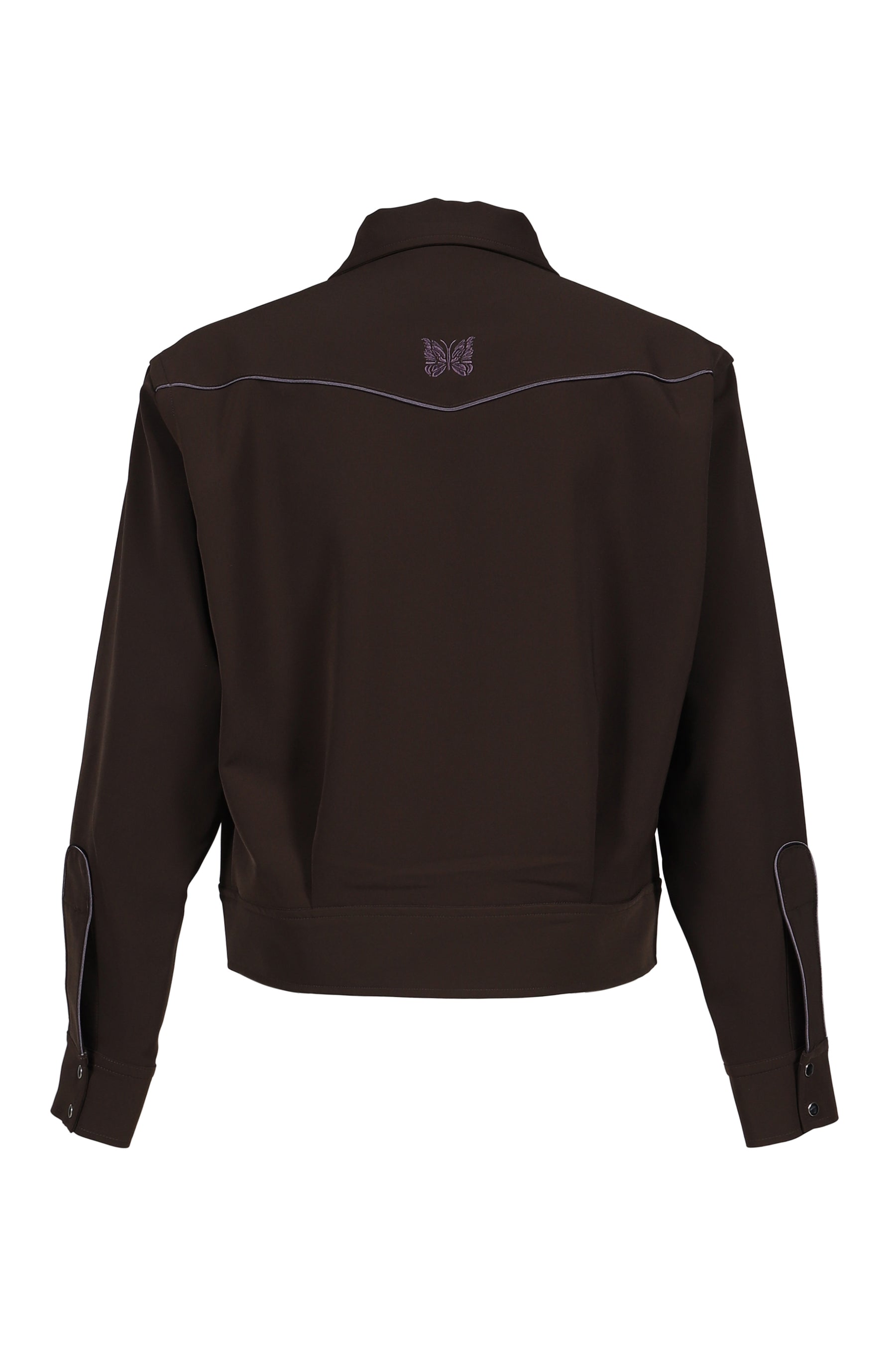 PIPING COWBOY JACKET - POLY DOUBLE CLOTH / BRW