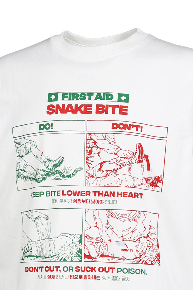 SNAKE BITE FIRST AID T-SHIRT / WHT