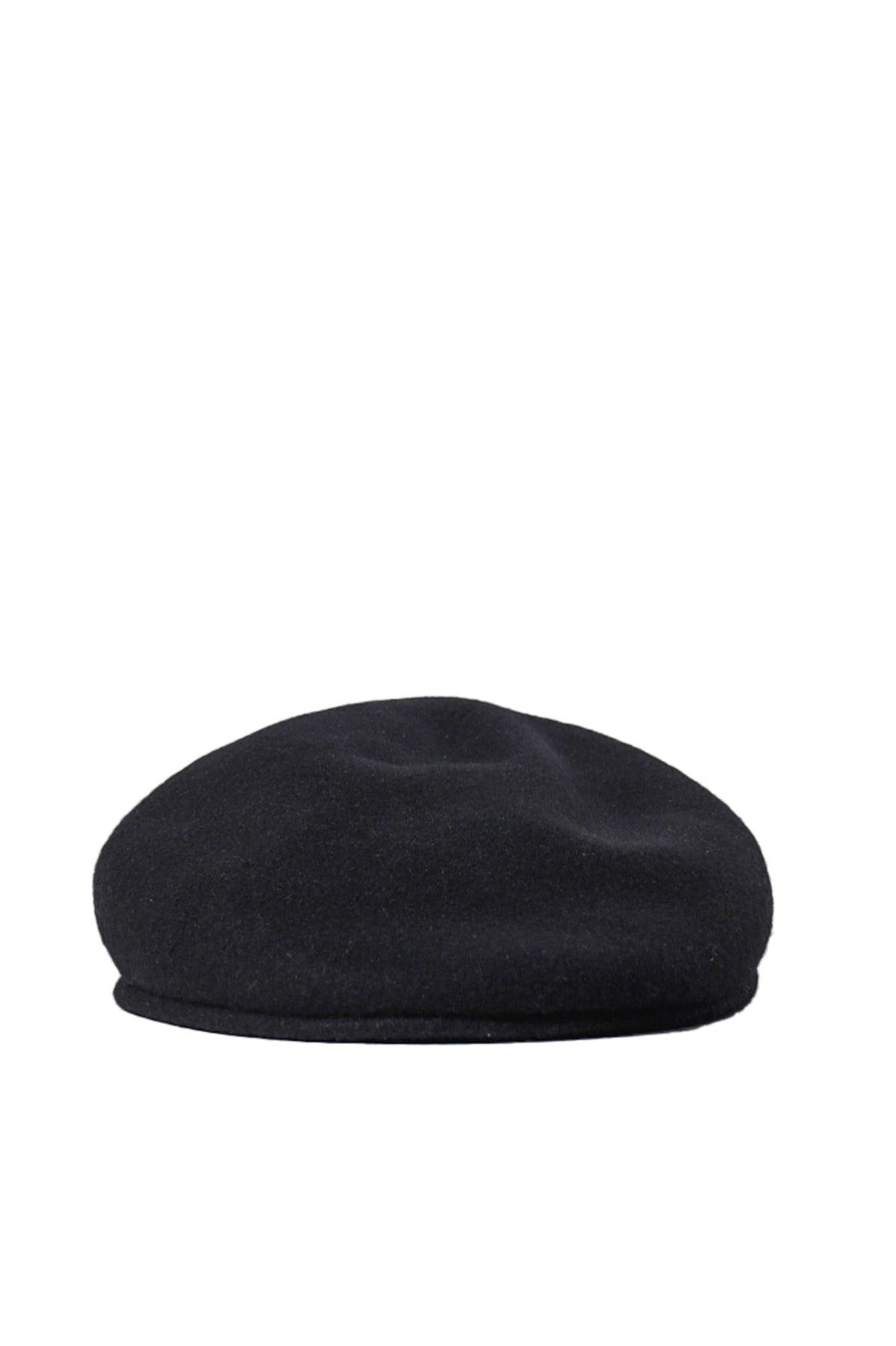 MOON LOGO FELTED WOOL BERET / BLK