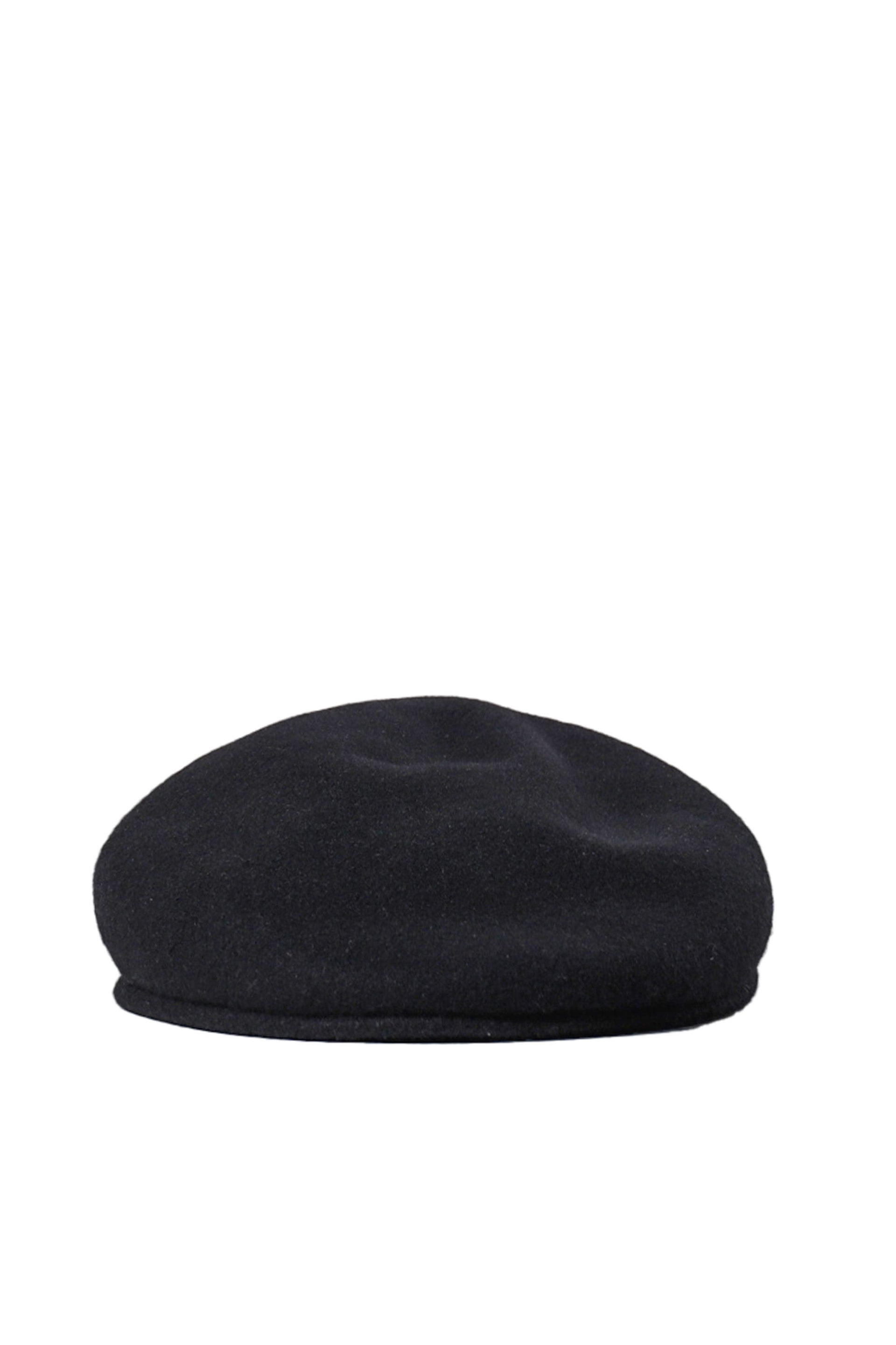 MARINE SERRE MOON LOGO FELTED WOOL BERET / BLK