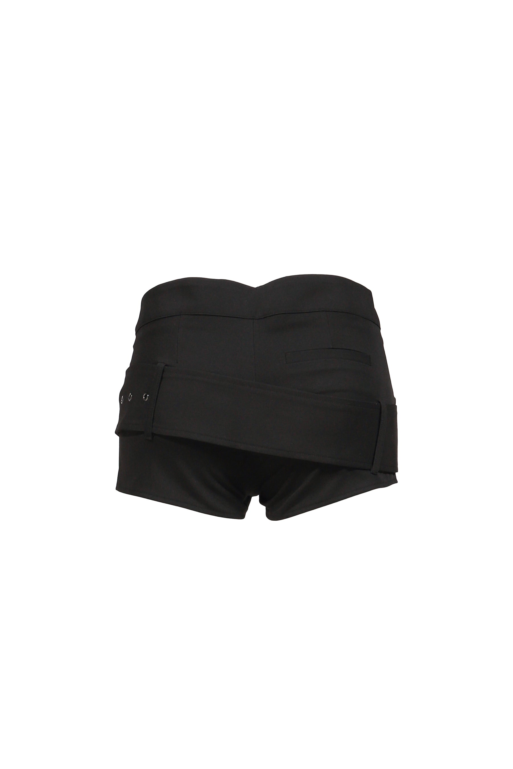 BELT DETAIL SHORTS(EXCLUSIVE) / BLK