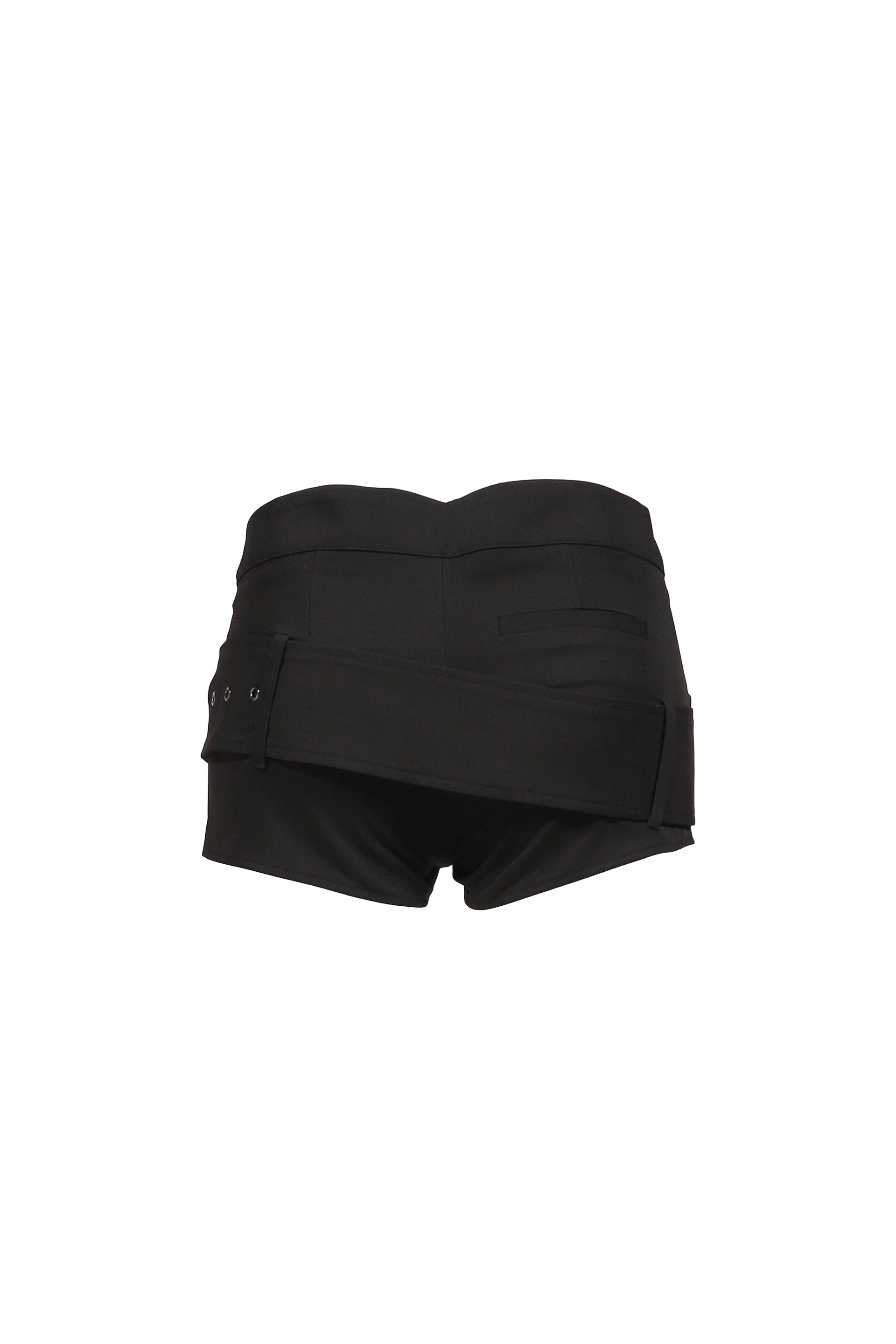 BELT DETAIL SHORTS(EXCLUSIVE) / BLK