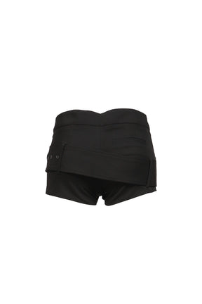 BELT DETAIL SHORTS(EXCLUSIVE) / BLK