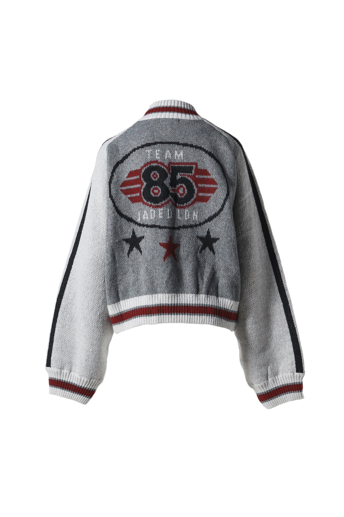 TEAM 85 KNITTED BOMBER JACKET / GRY