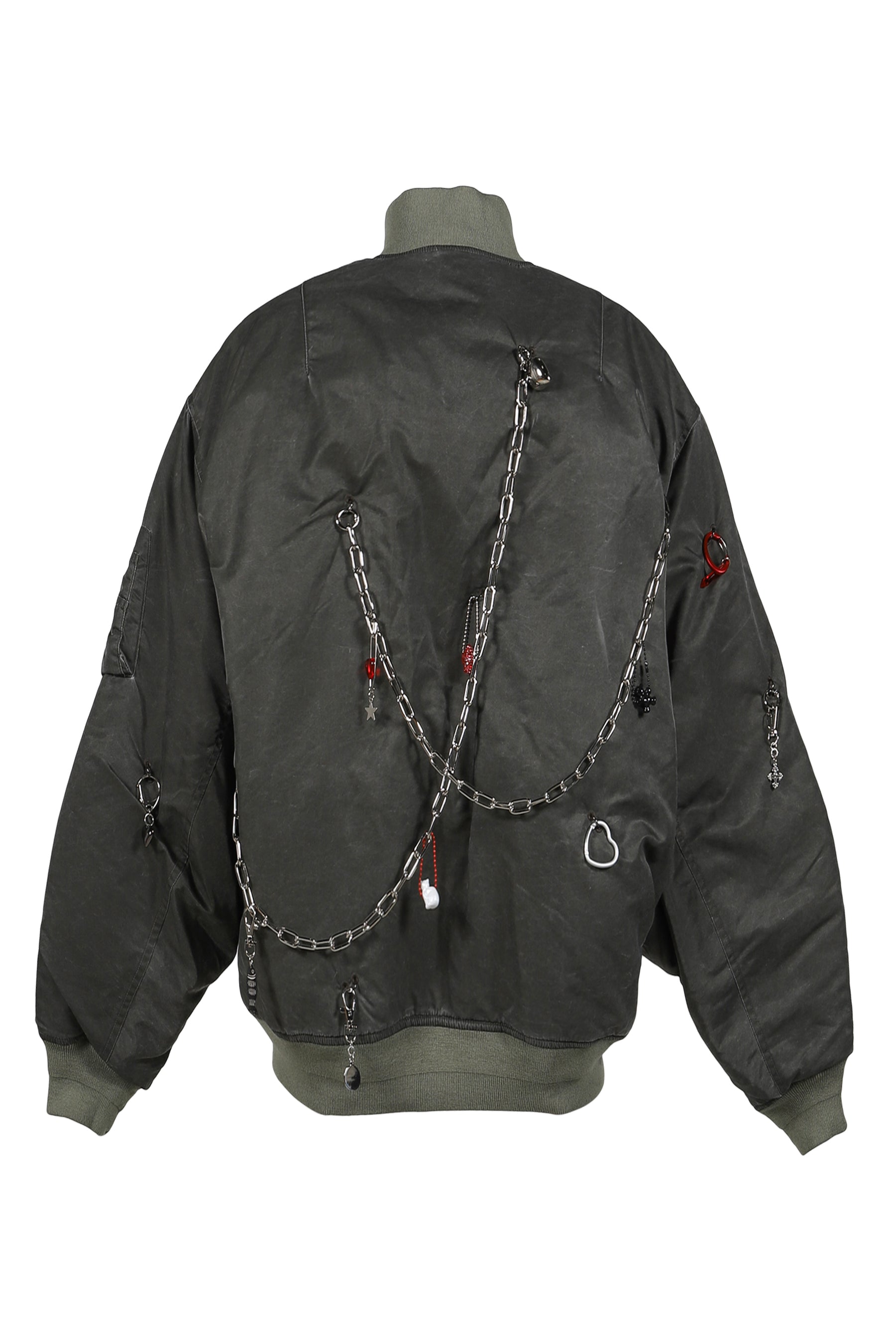 doublet ダブレット FW25 KEY CHAIN DECORATED BOMBER JACKET / KHA