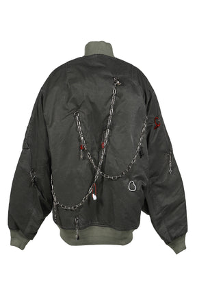 doublet ダブレット FW25 KEY CHAIN DECORATED BOMBER JACKET / KHA