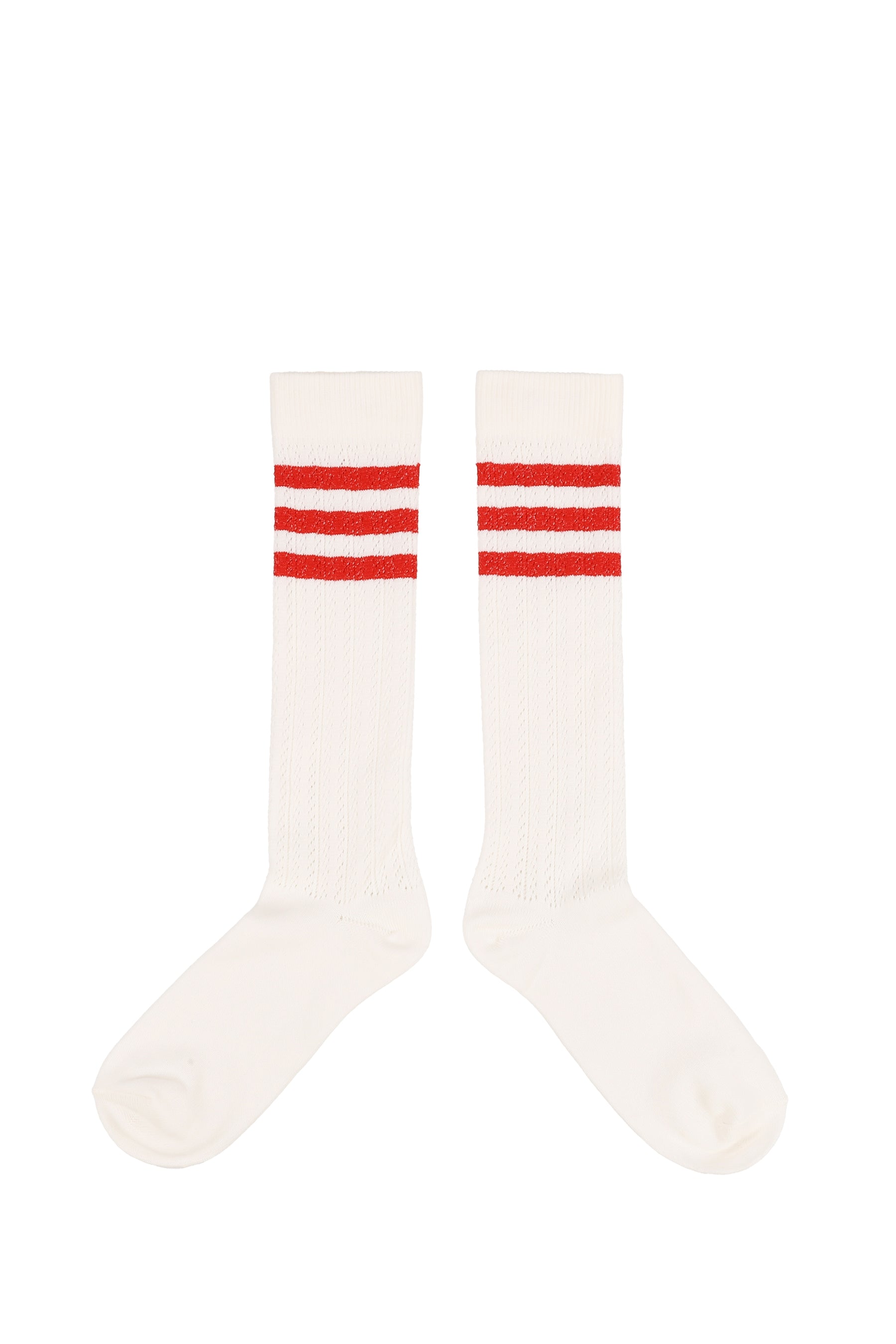 WB CROCHET HIGH SOCK / CHALK WHITE / NIGHT NAVY