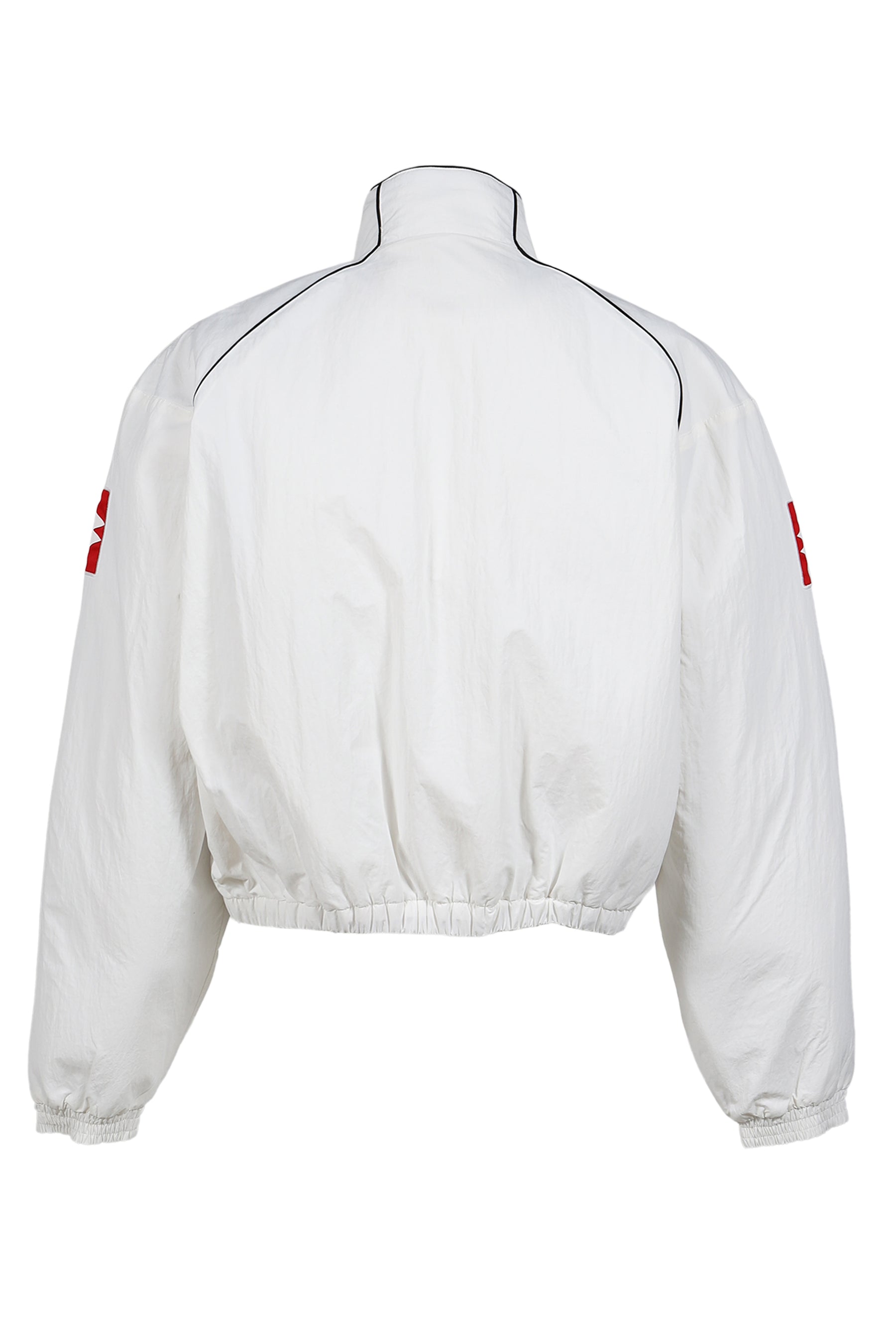 EXAGGERATED SHOULDER TRACK JACKET / WHT