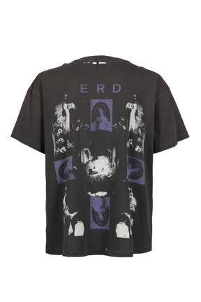 HOLLYWOOD COURONNE T-SHIRT / WASHED BLK