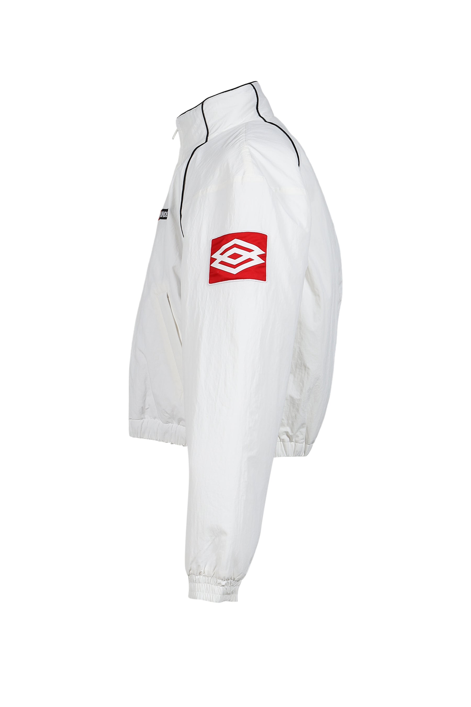 EXAGGERATED SHOULDER TRACK JACKET / WHT