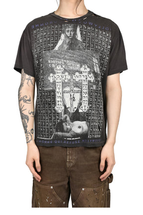 HOLLYWOOD COURONNE T-SHIRT / WASHED BLK