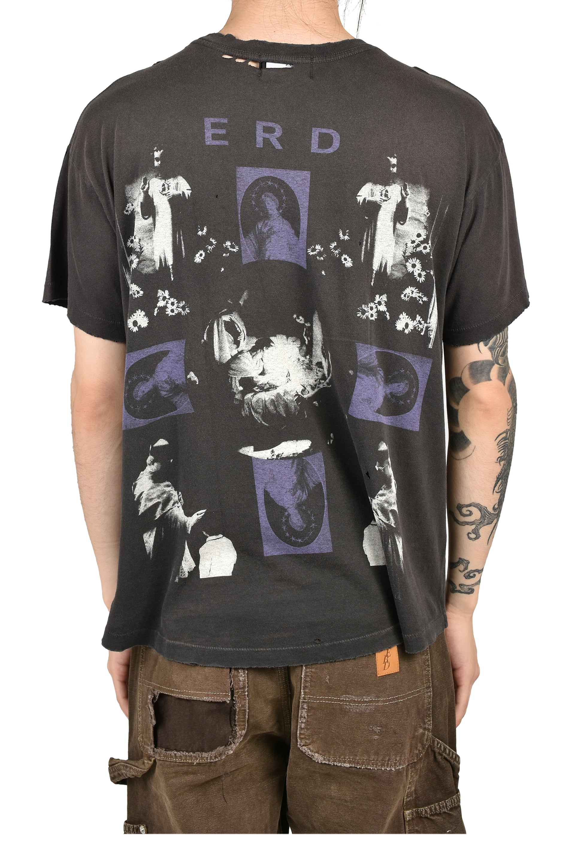 HOLLYWOOD COURONNE T-SHIRT / WASHED BLK