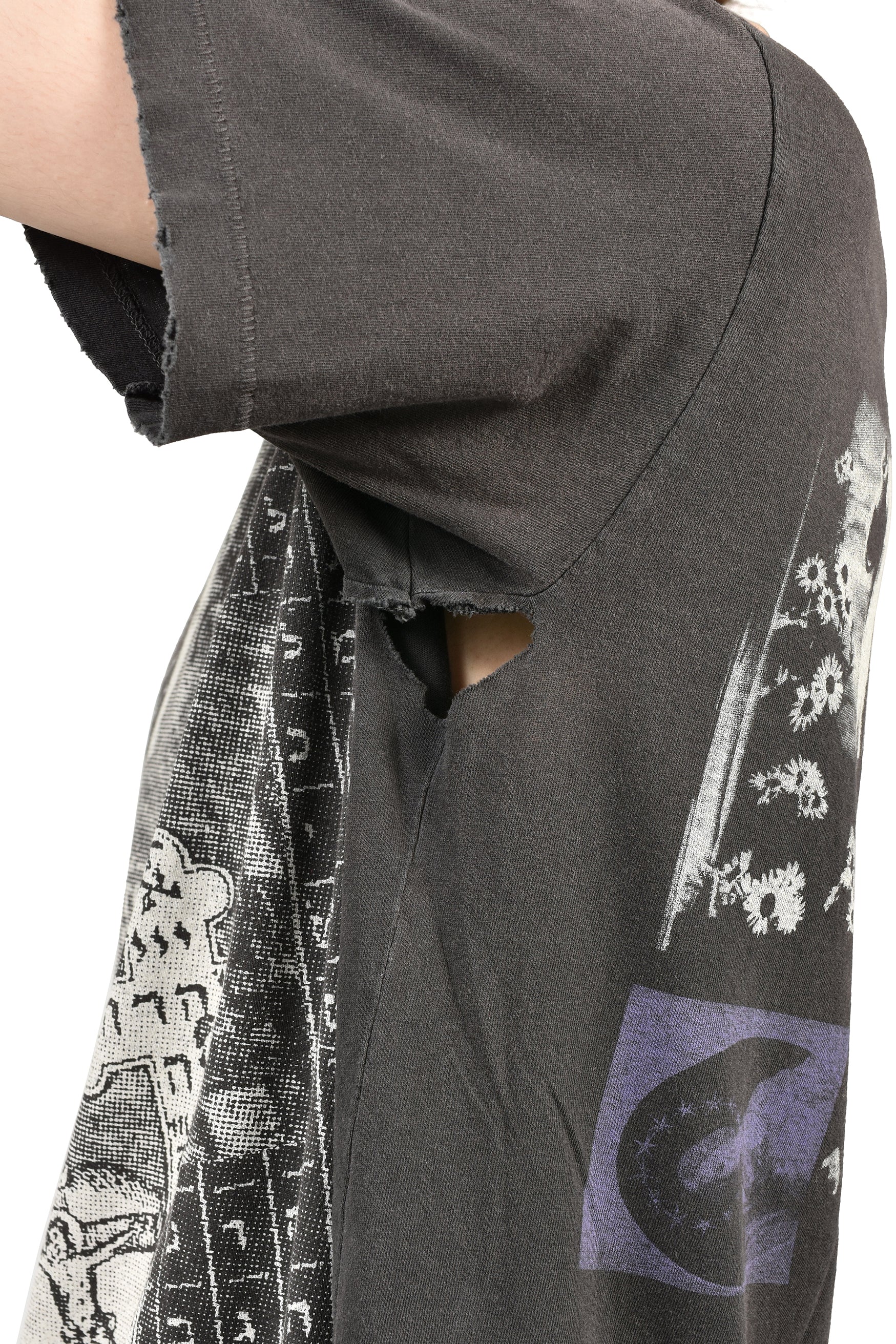 HOLLYWOOD COURONNE T-SHIRT / WASHED BLK