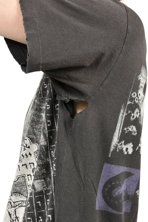 HOLLYWOOD COURONNE T-SHIRT / WASHED BLK