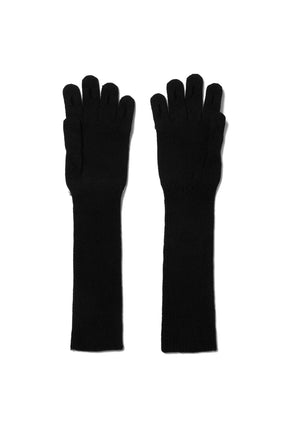 JEWELRY ATTACHED LONG GLOVES / SMALL / BLACK / SILVER