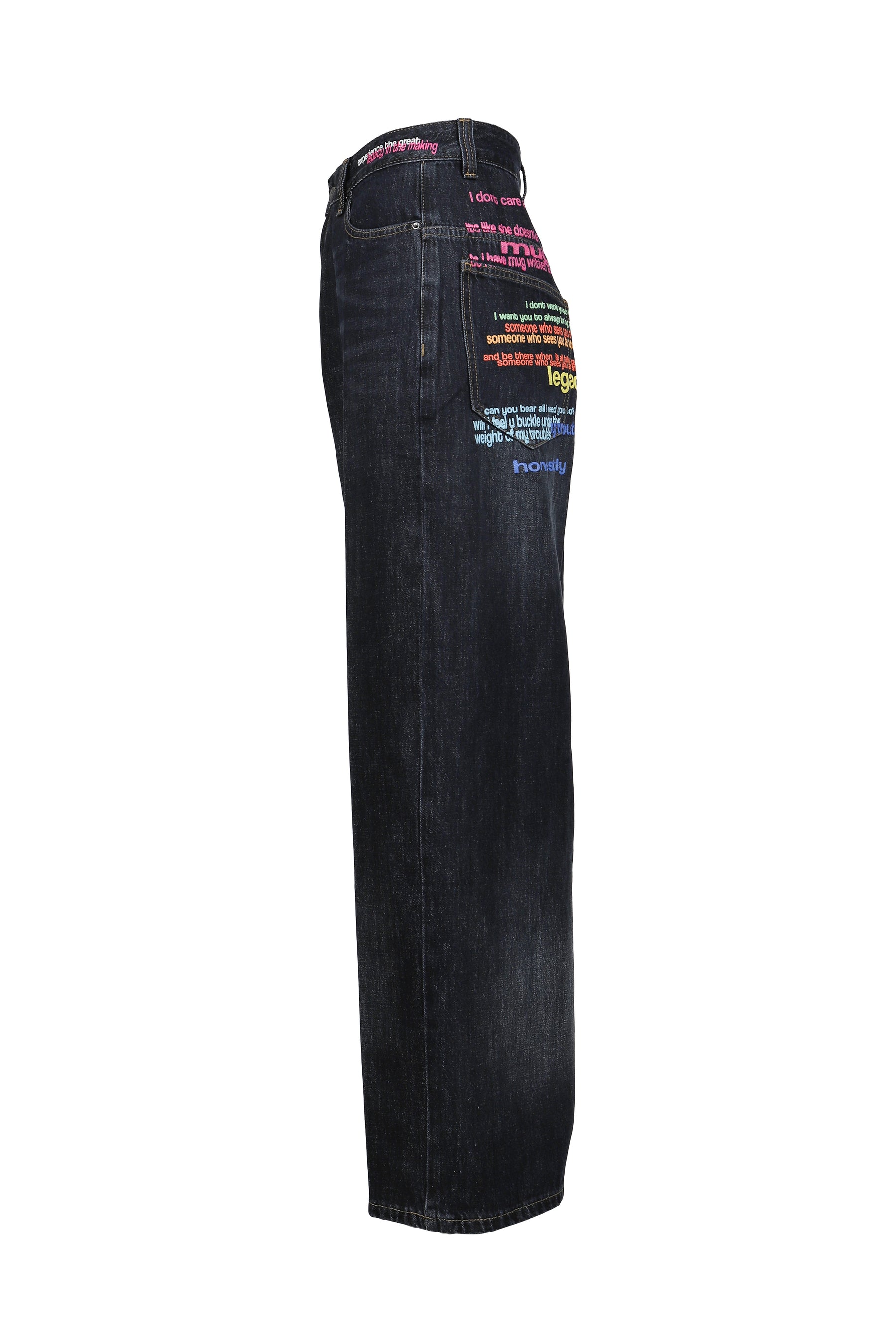 INDIGO RAINBOW SCRIPT XL COLOSSUS JEAN / IND