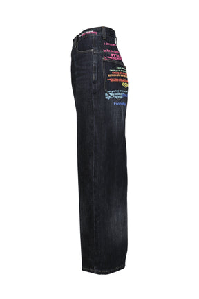 INDIGO RAINBOW SCRIPT XL COLOSSUS JEAN / IND