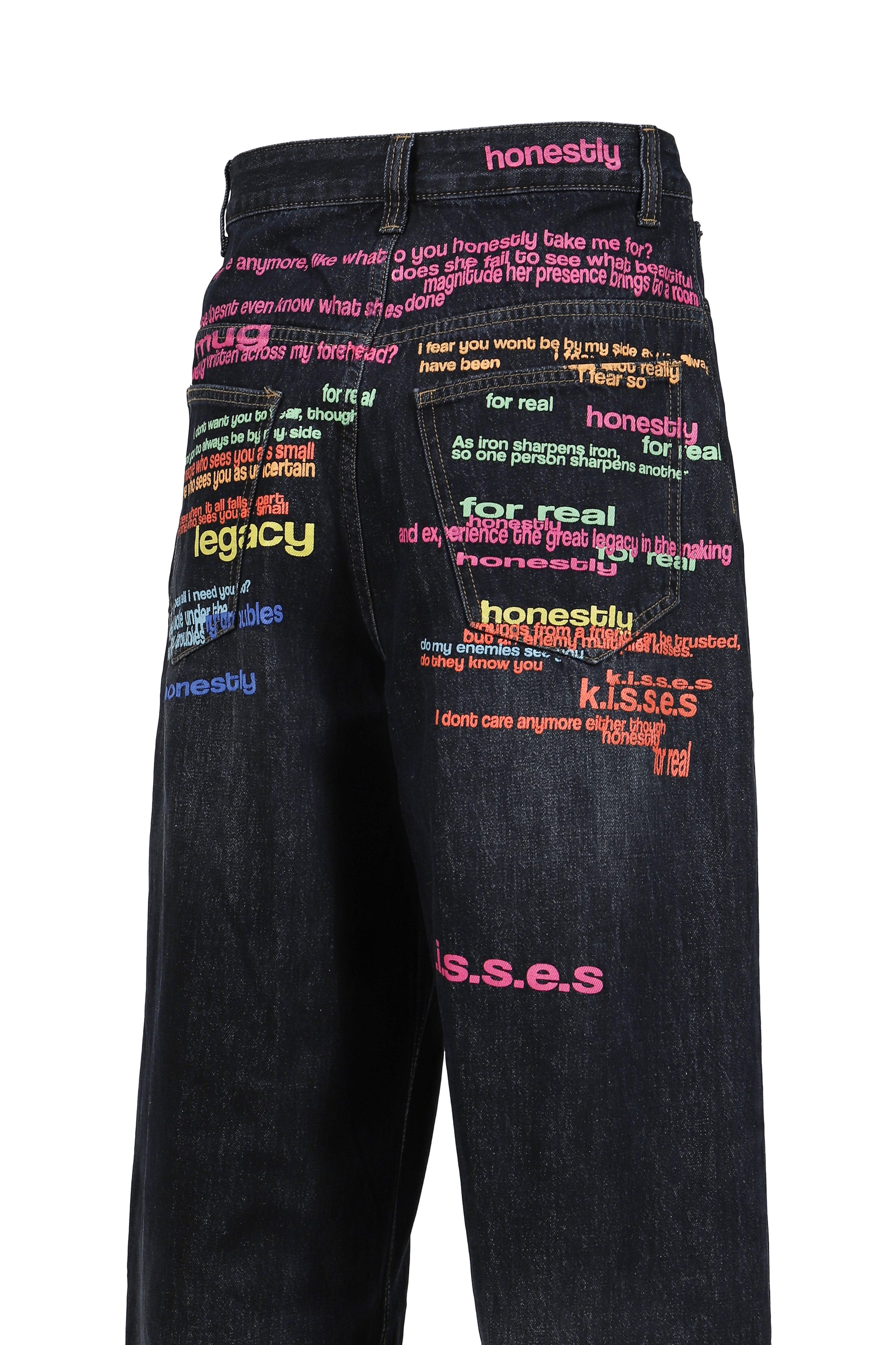 INDIGO RAINBOW SCRIPT XL COLOSSUS JEAN / IND