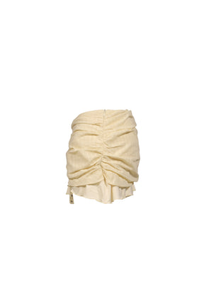 MISTY SHEER MINI SKIRT / LIGHT BEI
