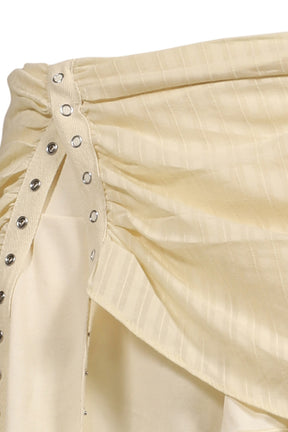 MISTY SHEER MINI SKIRT / LIGHT BEI