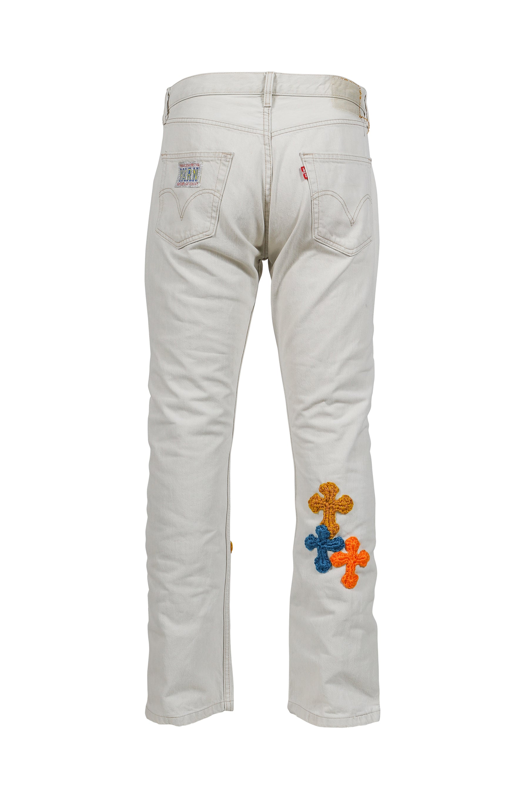 3D CROSS DENIM / WHT
