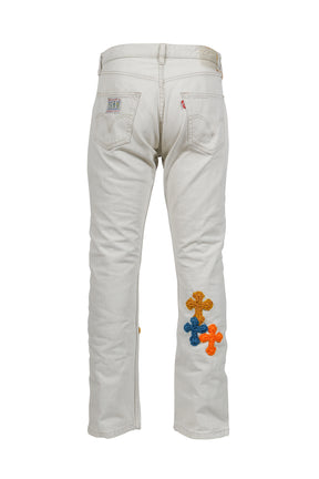 3D CROSS DENIM / WHT