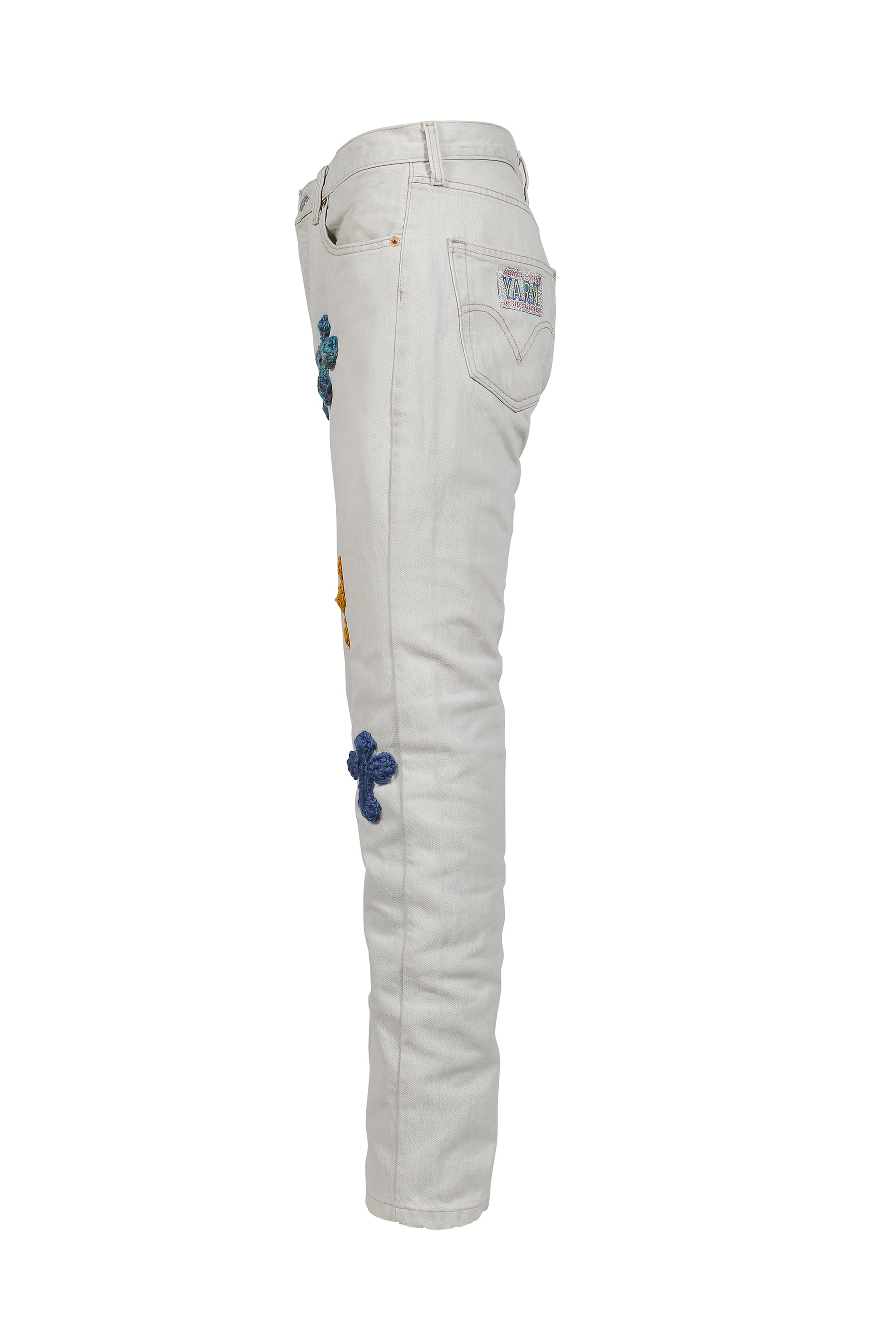 3D CROSS DENIM / WHT