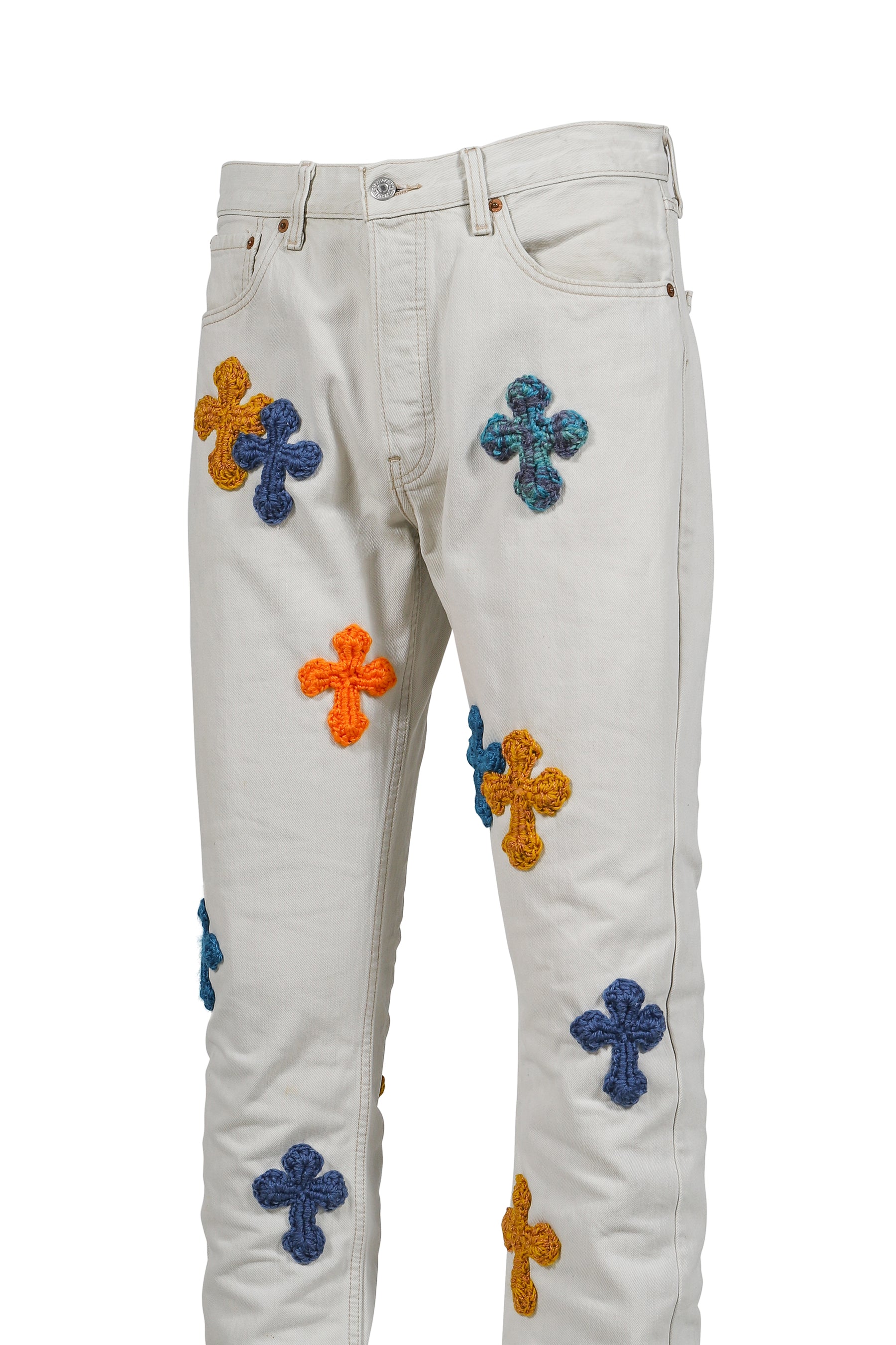 3D CROSS DENIM / WHT