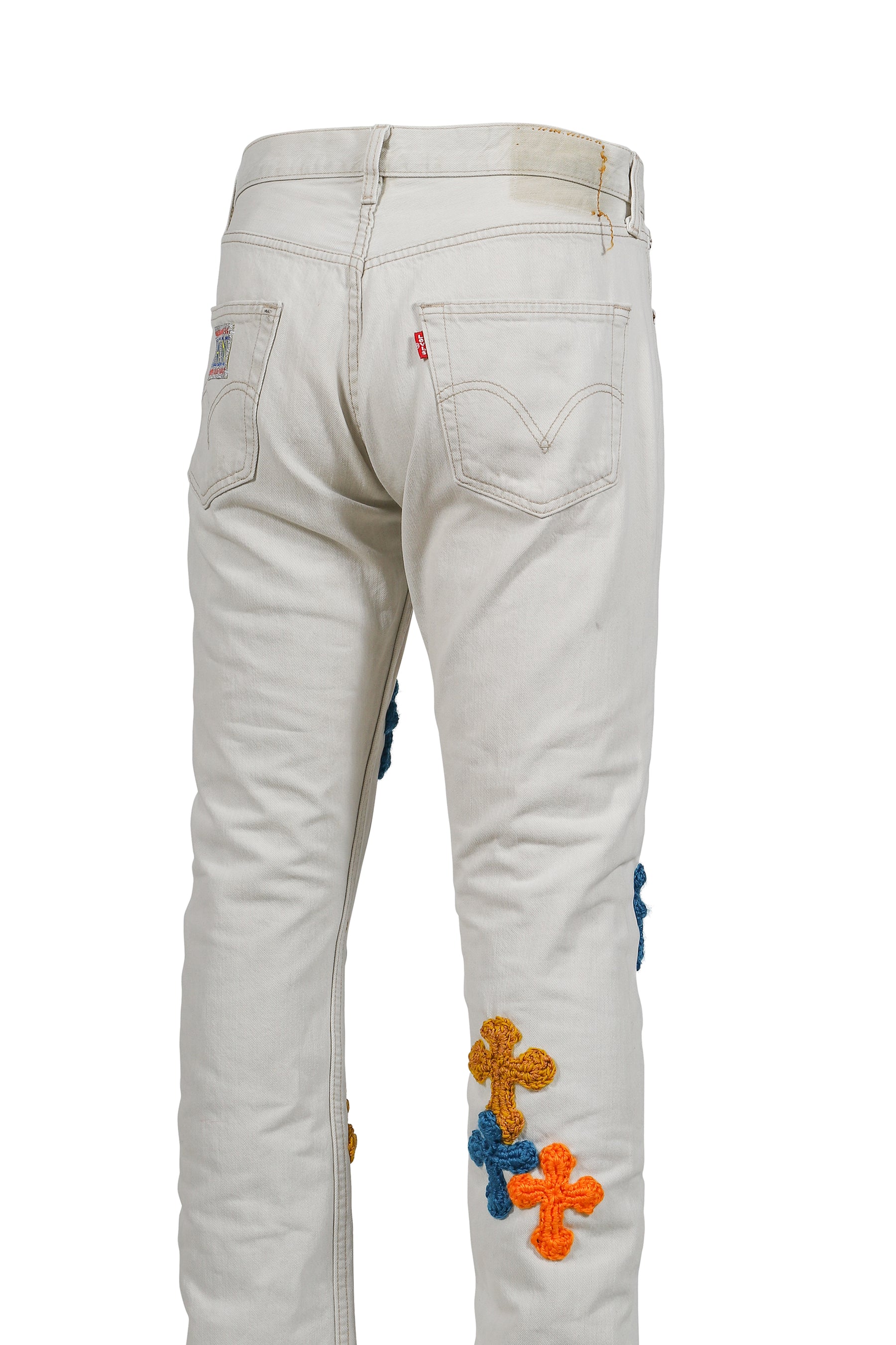 3D CROSS DENIM / WHT