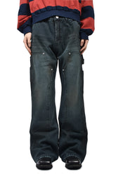 CARPENTER FLARED PANTS / WASHED BLK