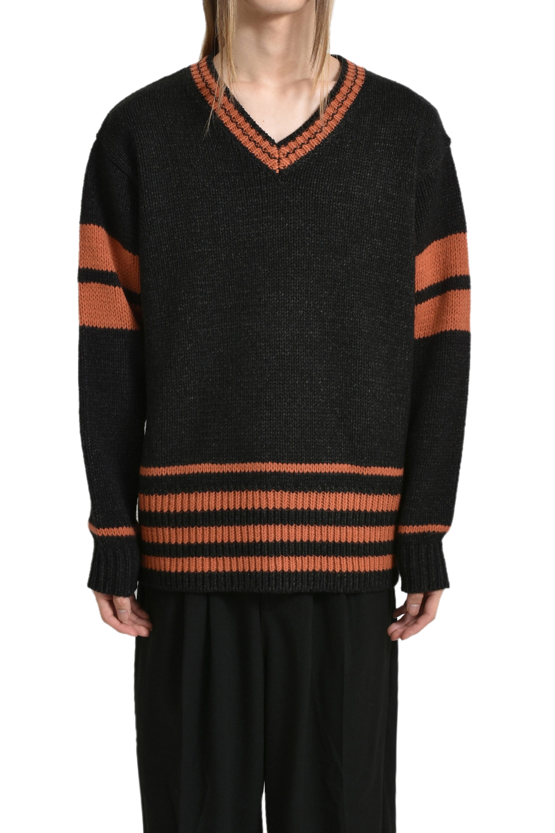 JUN/NAKAYAMA LINE KNIT / BLK