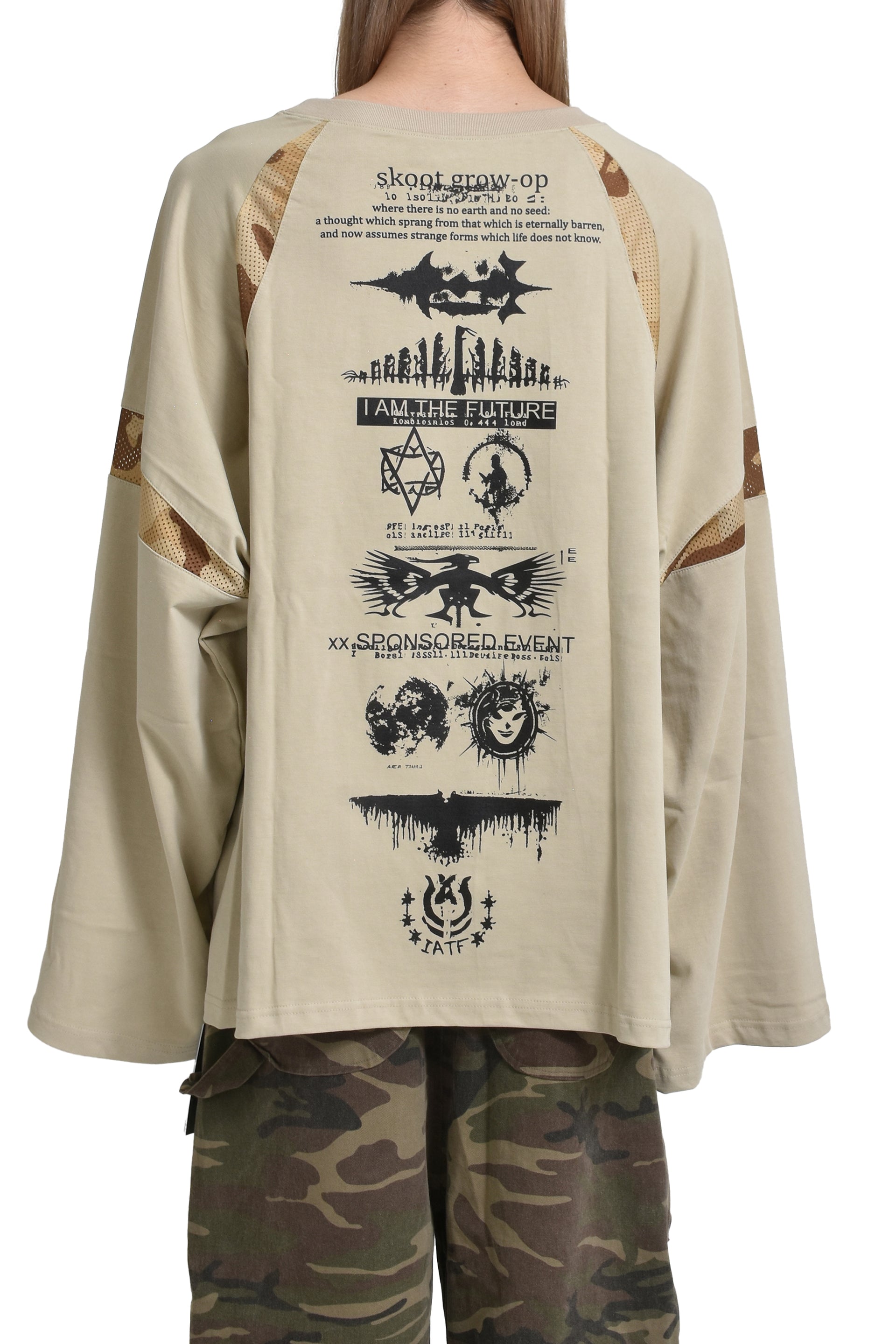 SKOOT GROW OP JERSEY T-SHIRT / SAND BEI