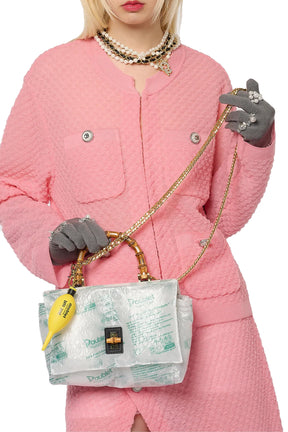 JEWELRY ATTACHED LONG GLOVES/SMALL / GRY