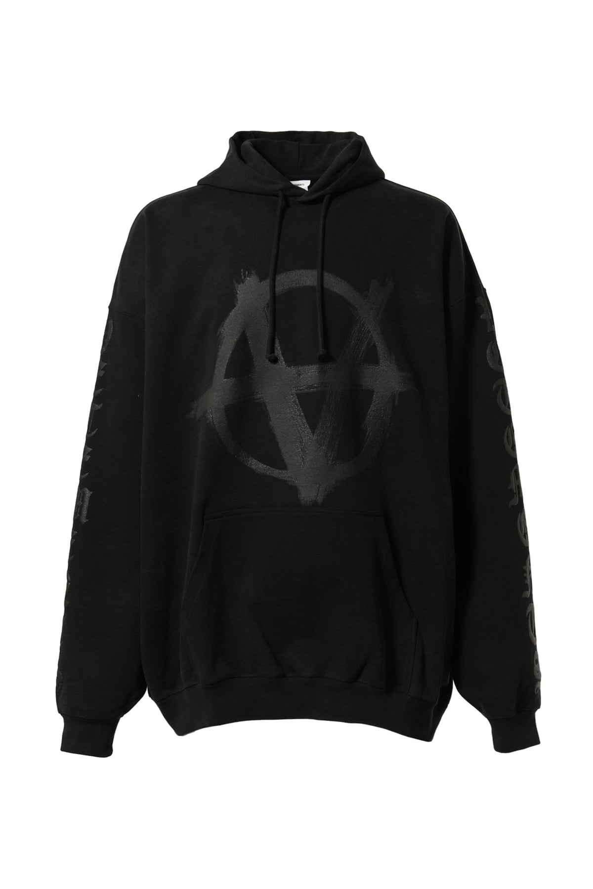 REVERSE ANARCHY HOODIE / WASHED BLK BLK