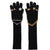 EWELRY ATTACHED LONG GLOVES/LARGE / BLK/GOLD