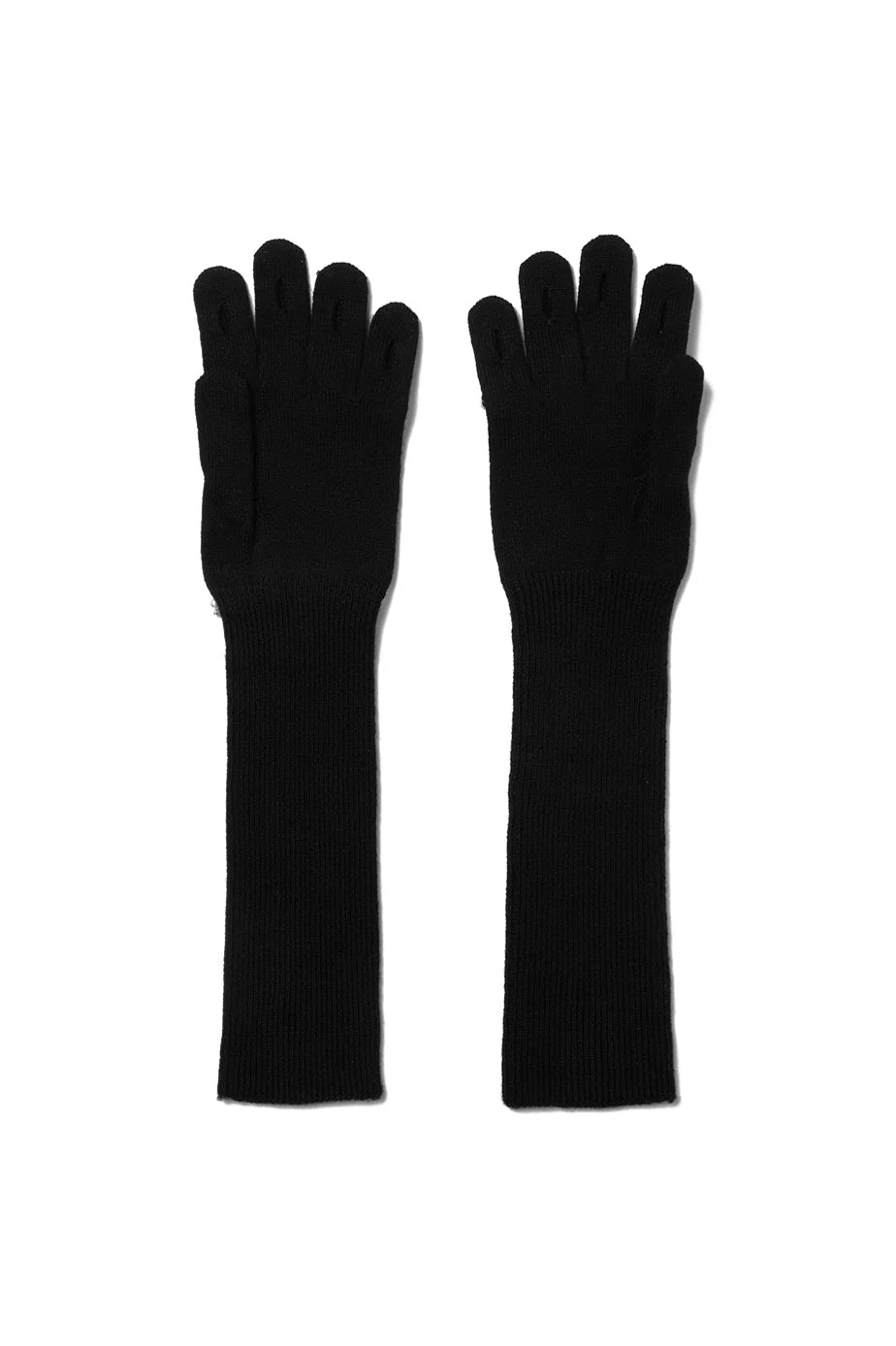 EWELRY ATTACHED LONG GLOVES/LARGE / BLK/GOLD